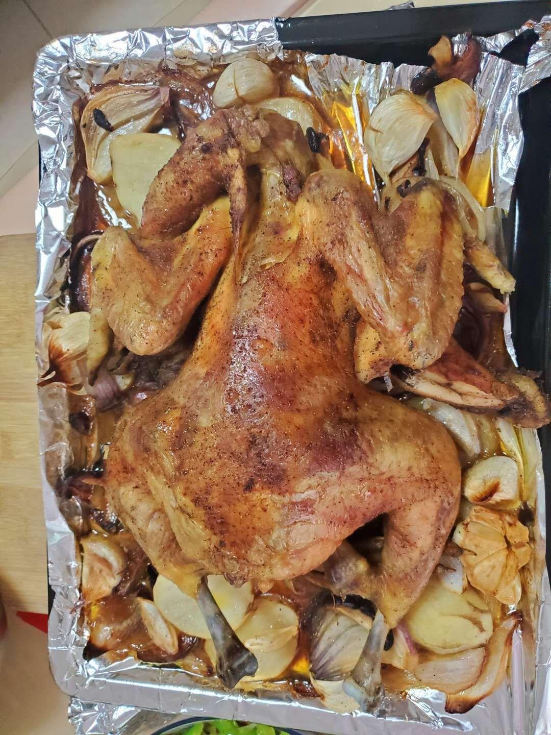 田螺姑娘超级简单不用腌制脆皮烤鸡