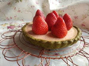 抹茶草莓奶酪布丁塔的做法 步骤14