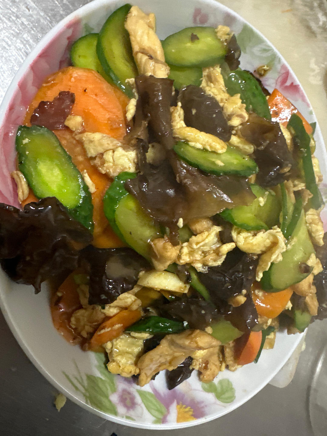 适合小朋友口味的简易版木须肉，新手烹饪必学家常菜，一盘5种食材，鲜香下饭