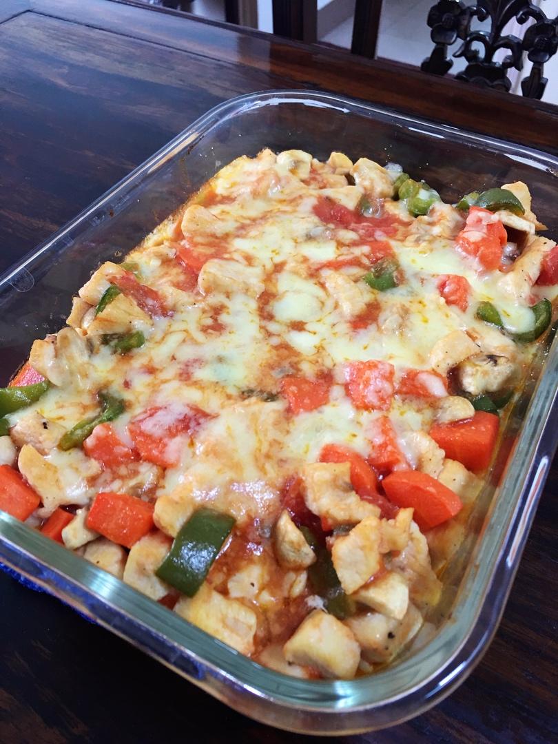 番茄鸡肉浓情焗饭【两人份】