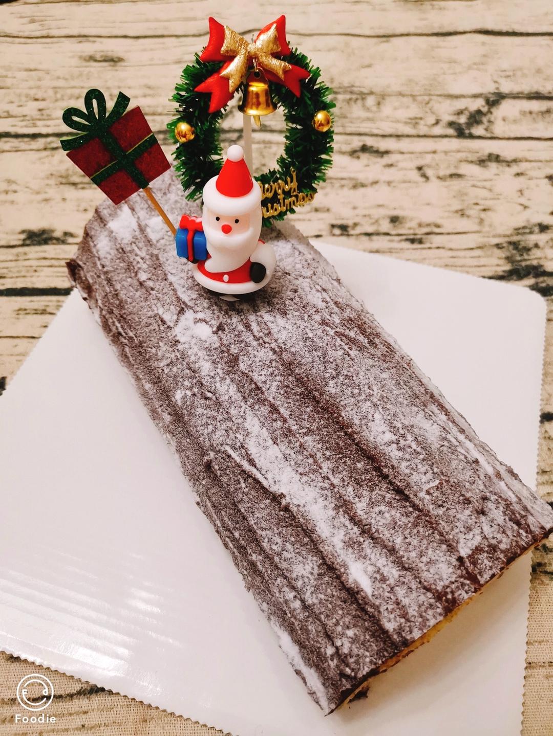 超简单圣诞树根蛋糕卷-超人气菜谱