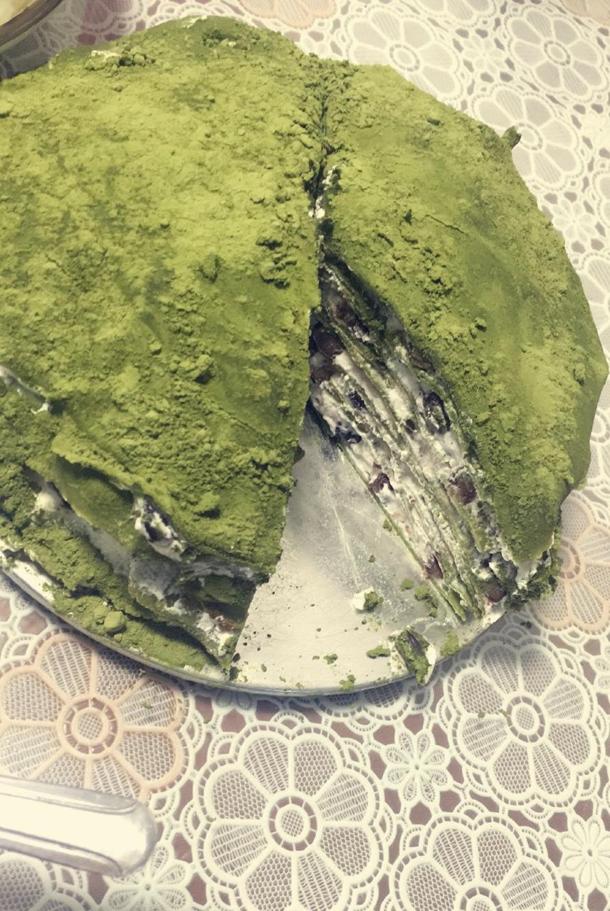 抹茶千层毛巾卷