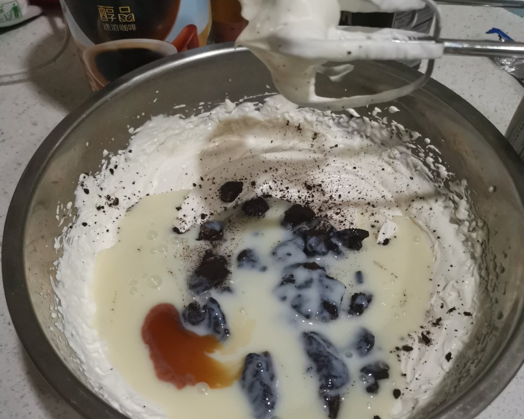 各种味的冰激凌通用模板（咖啡奥利奥）的做法 步骤4