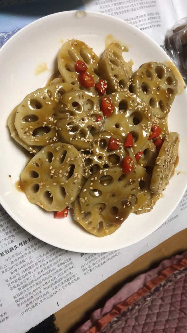 减脂必吃的糖醋藕片