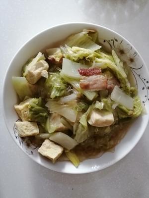 家常大白菜五花肉炖粉条冻豆腐的做法 步骤16