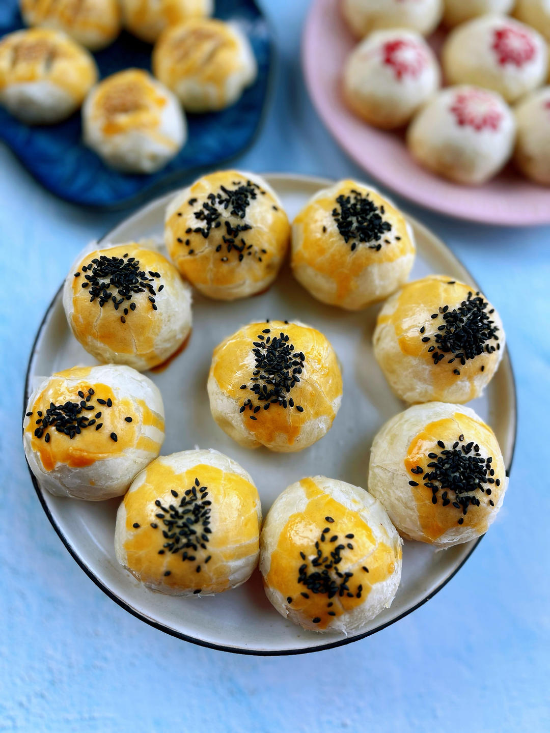 芝麻花生香酥饼（植物油版）