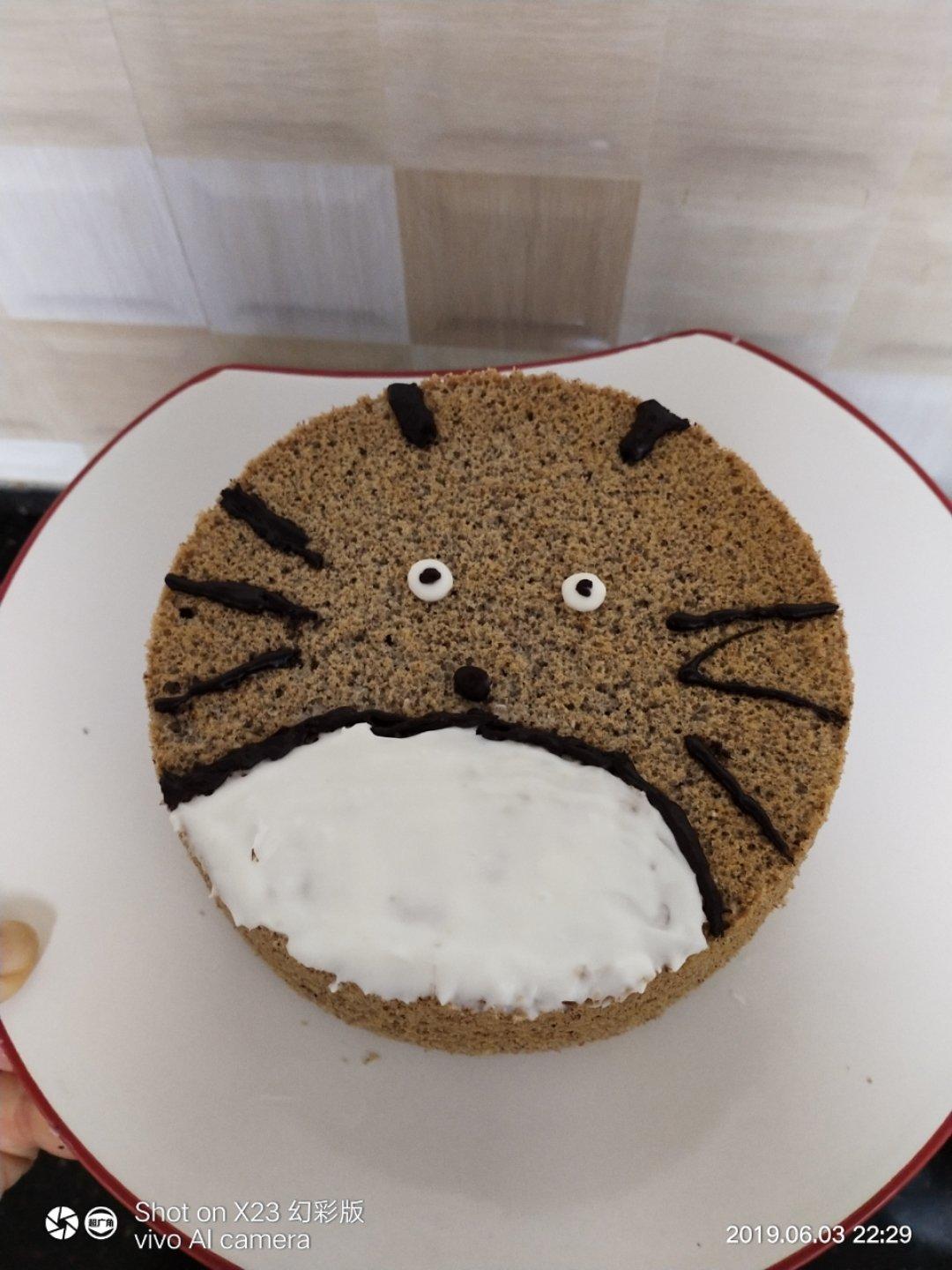 黑米龙猫蛋糕