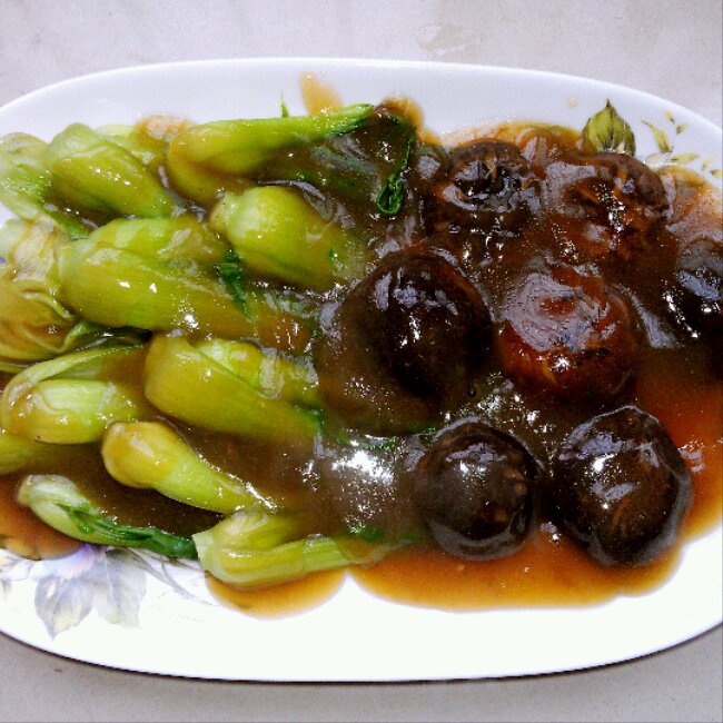 浇汁香菇油菜
