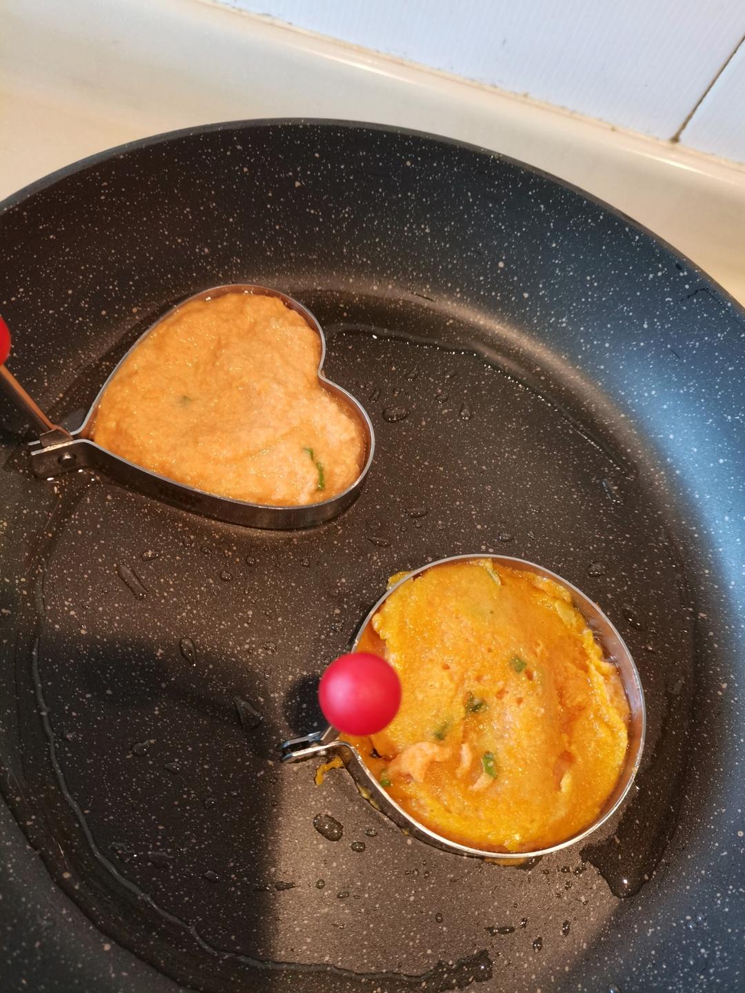 胡萝卜渣蔬菜鸡蛋饼
