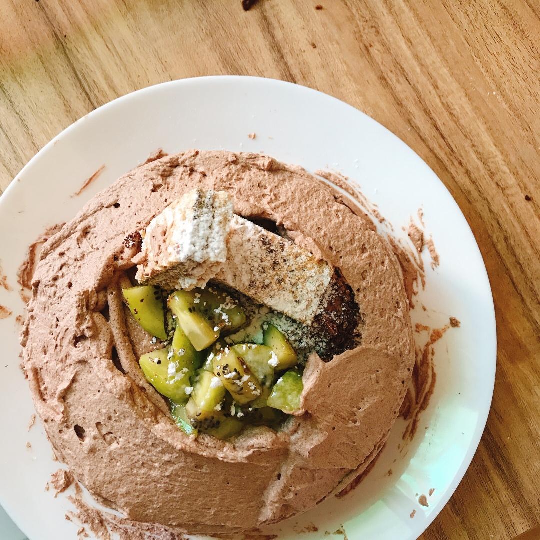 巧克力奶油蛋糕/巧克力奶油的操作手法。/「戚风及其衍生」烘焙视频蛋糕篇2