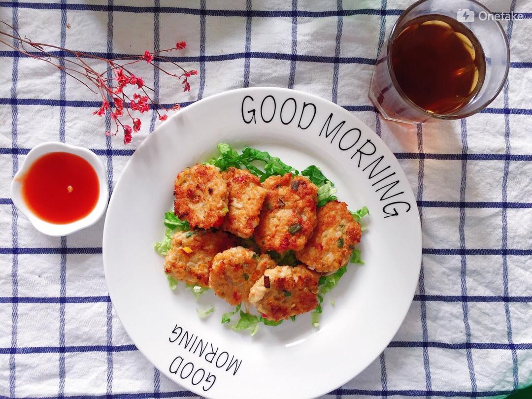 蔬菜鸡肉饼
