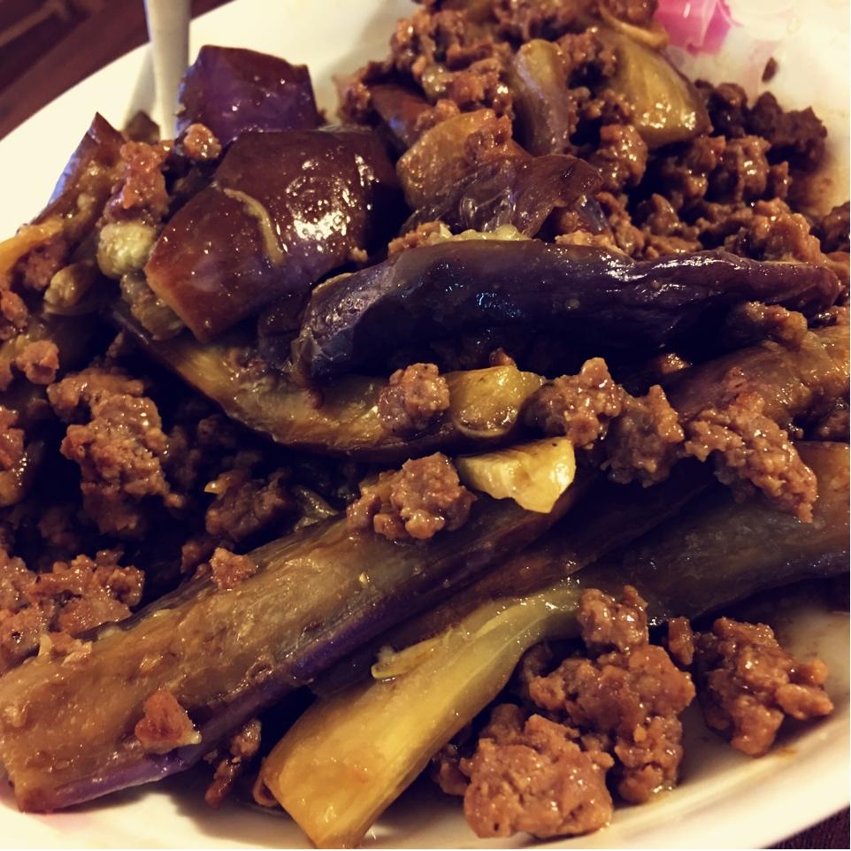 红烧肉沫茄子