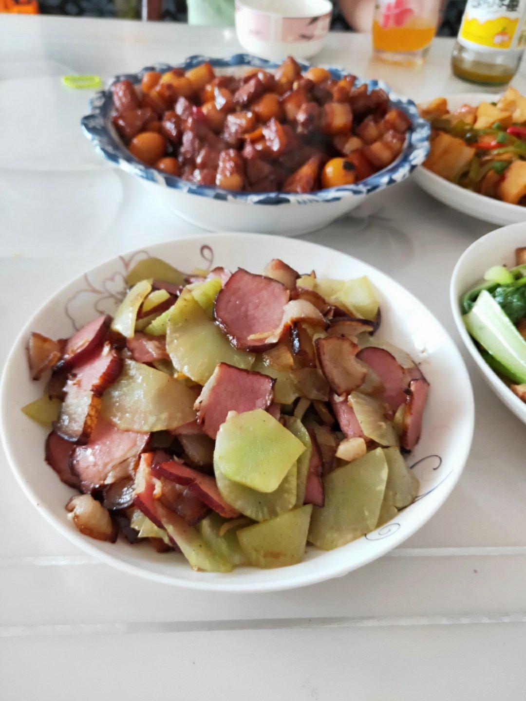 春雷鲜笋炒腊肉（多图，内附详细笋的处理方法）