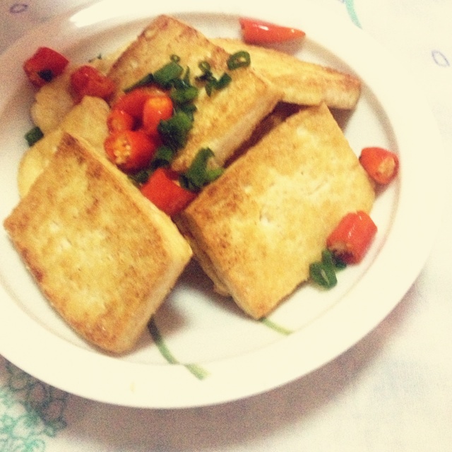 香煎嫩豆腐