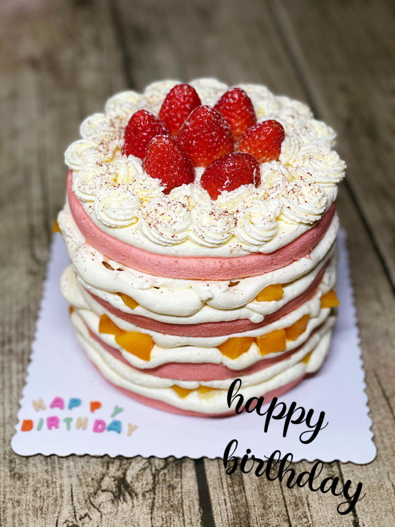 清新不腻彩虹蛋糕（戚风无须分层，海氏烤箱）