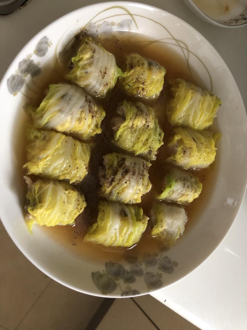 娃娃菜鸡肉卷
