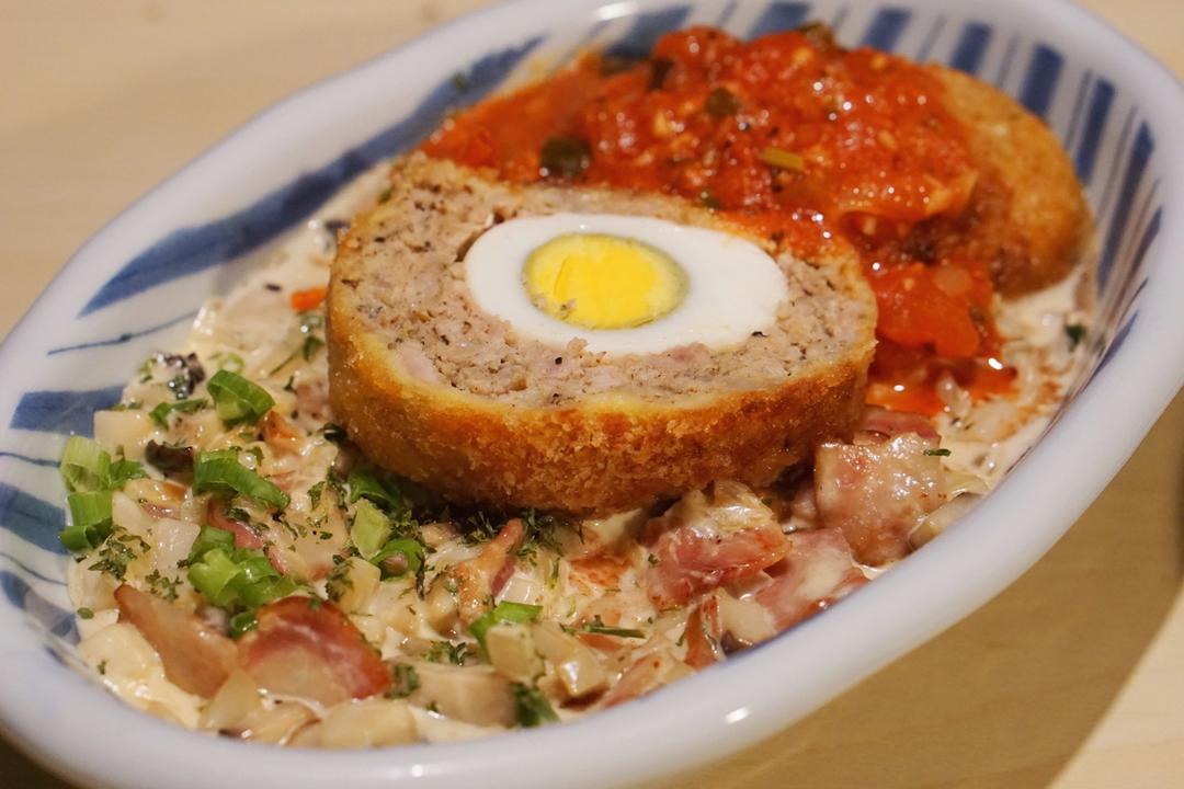 苏格兰蛋配白汁蘑菇【食材包操作说明】