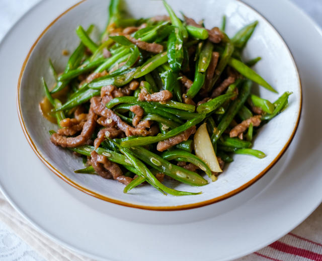四季豆炒牛肉丝(下饭菜)的做法