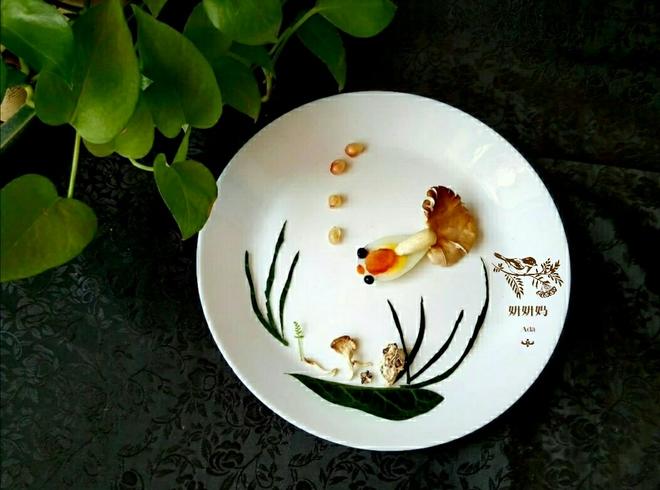 秀珍菇金鱼(创意小盘饰の十六)的做法