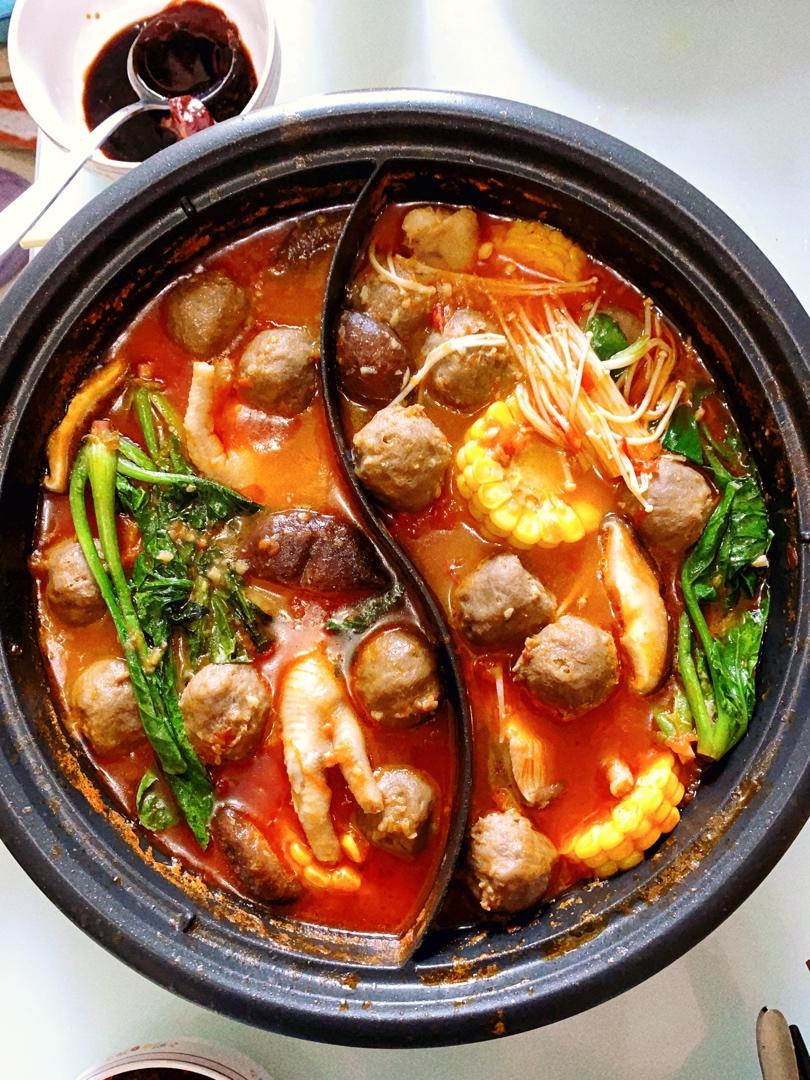 汤都可以喝的番茄火锅锅底