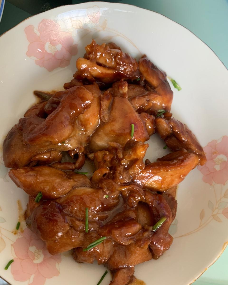 简单的香煎鸡腿盖浇饭