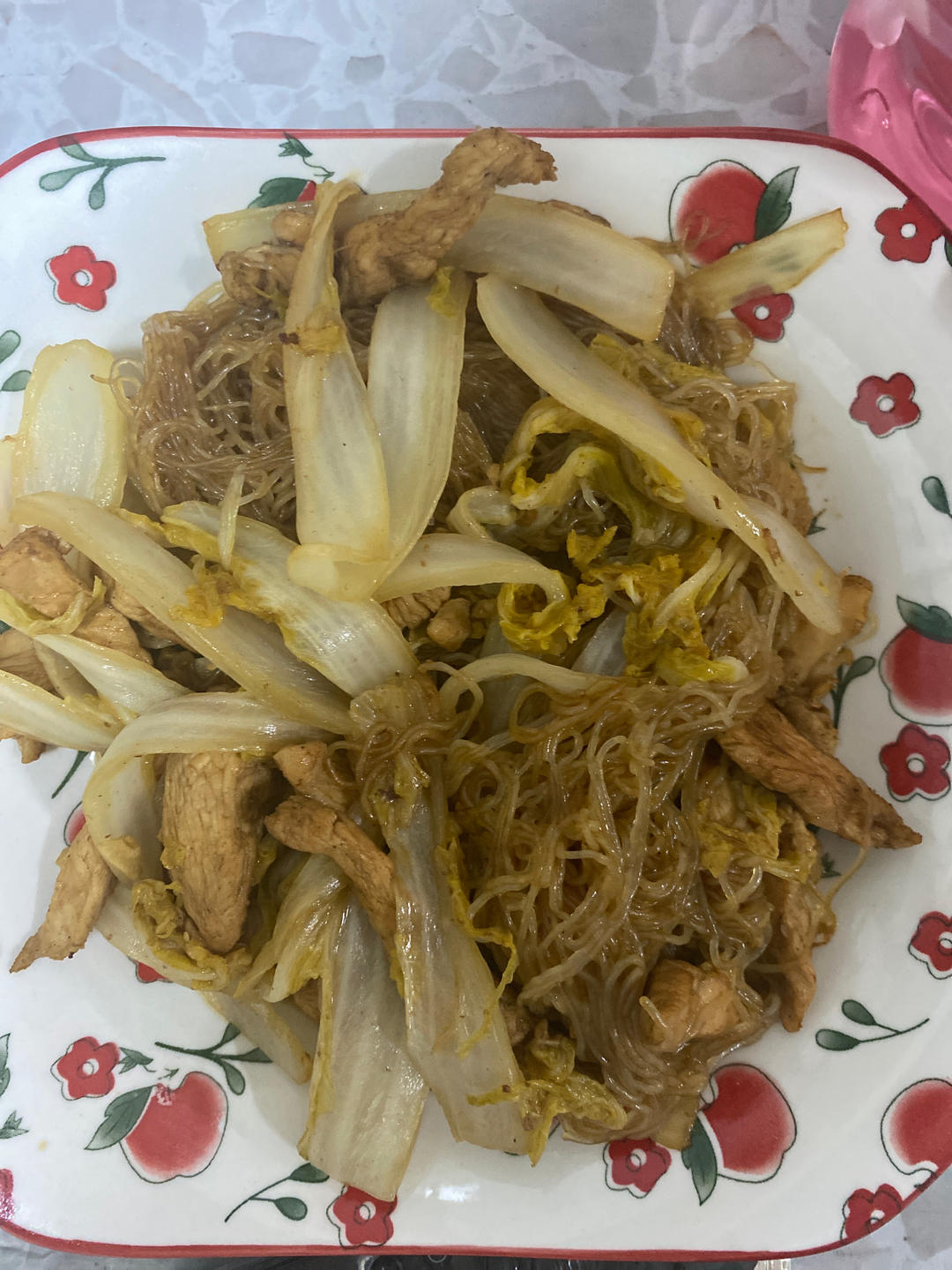 鸡胸肉粉丝娃娃菜