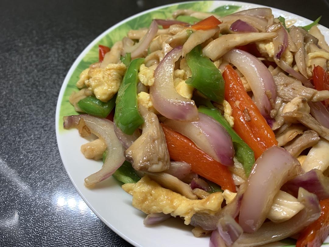 杏鲍菇炒鸡蛋