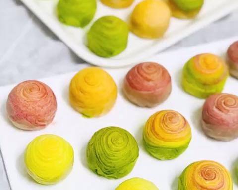 彩虹蛋黄酥🌈原味蛋黄酥的做法