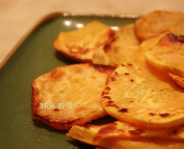 简易版香煎红薯片-外焦里嫩的做法