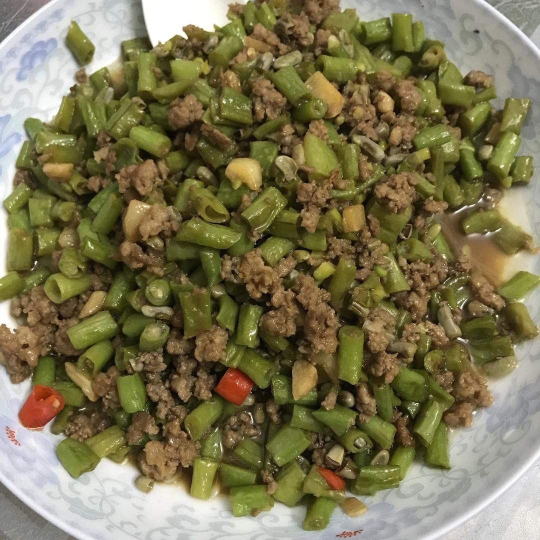 肉沫豆角下饭菜