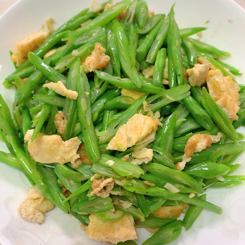 四季豆炒鸡蛋