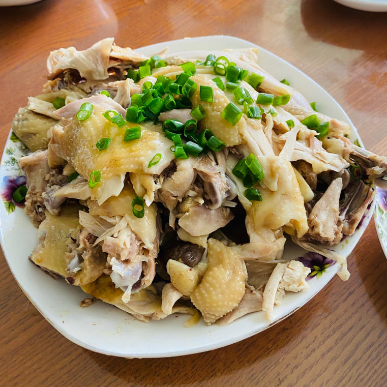 香蒸葱油鸡
