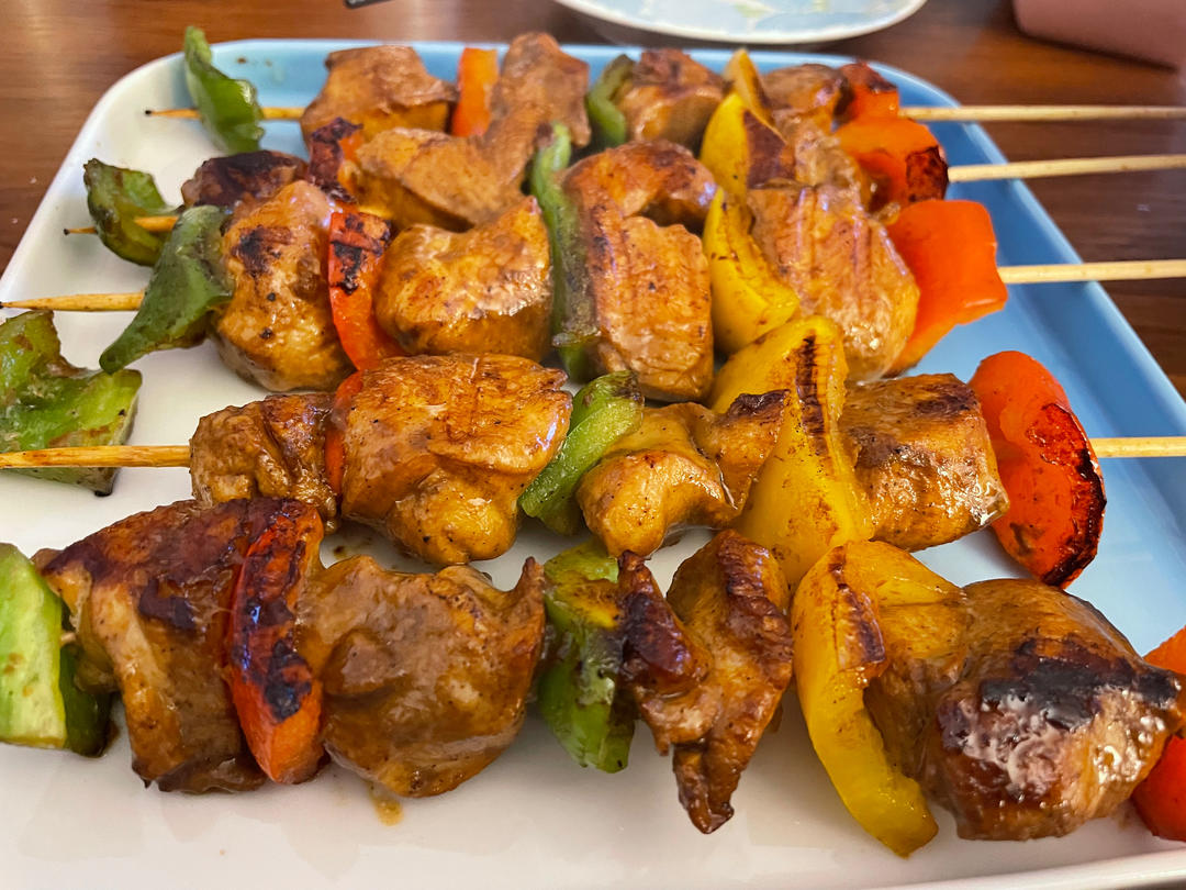 空气炸锅彩椒鸡肉串