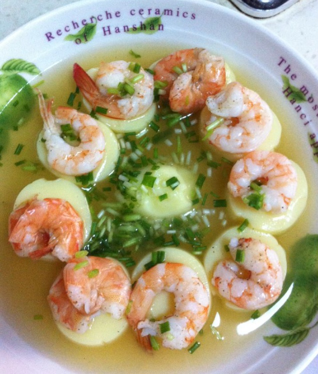 日本豆腐蒸虾仁