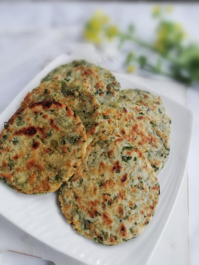 🌸电饼铛食谱～时令蔬菜饼（菜芥塌饼）的做法