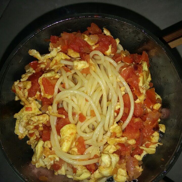 西红柿鸡蛋意面