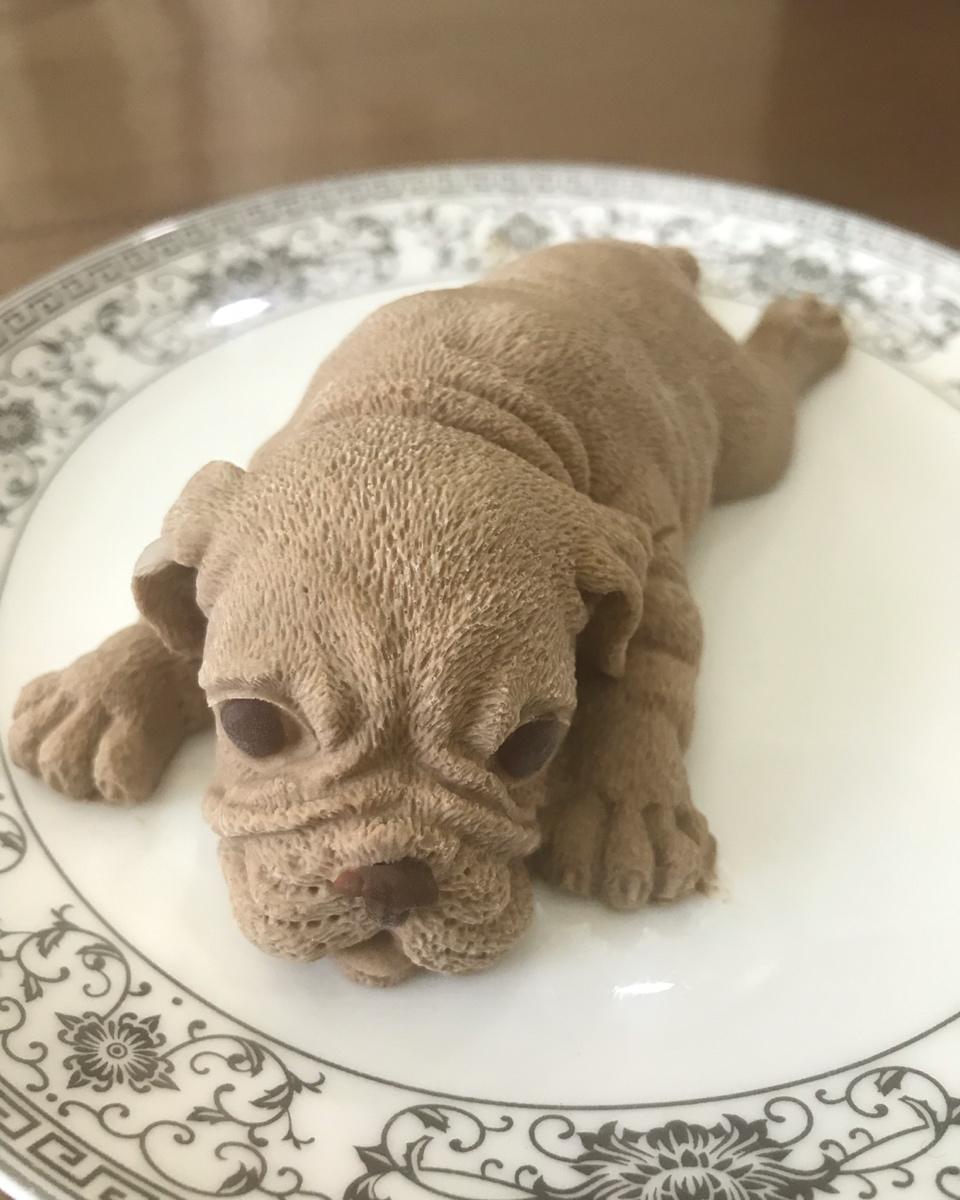 抖音网红3D沙皮狗-巧克力慕斯蛋糕