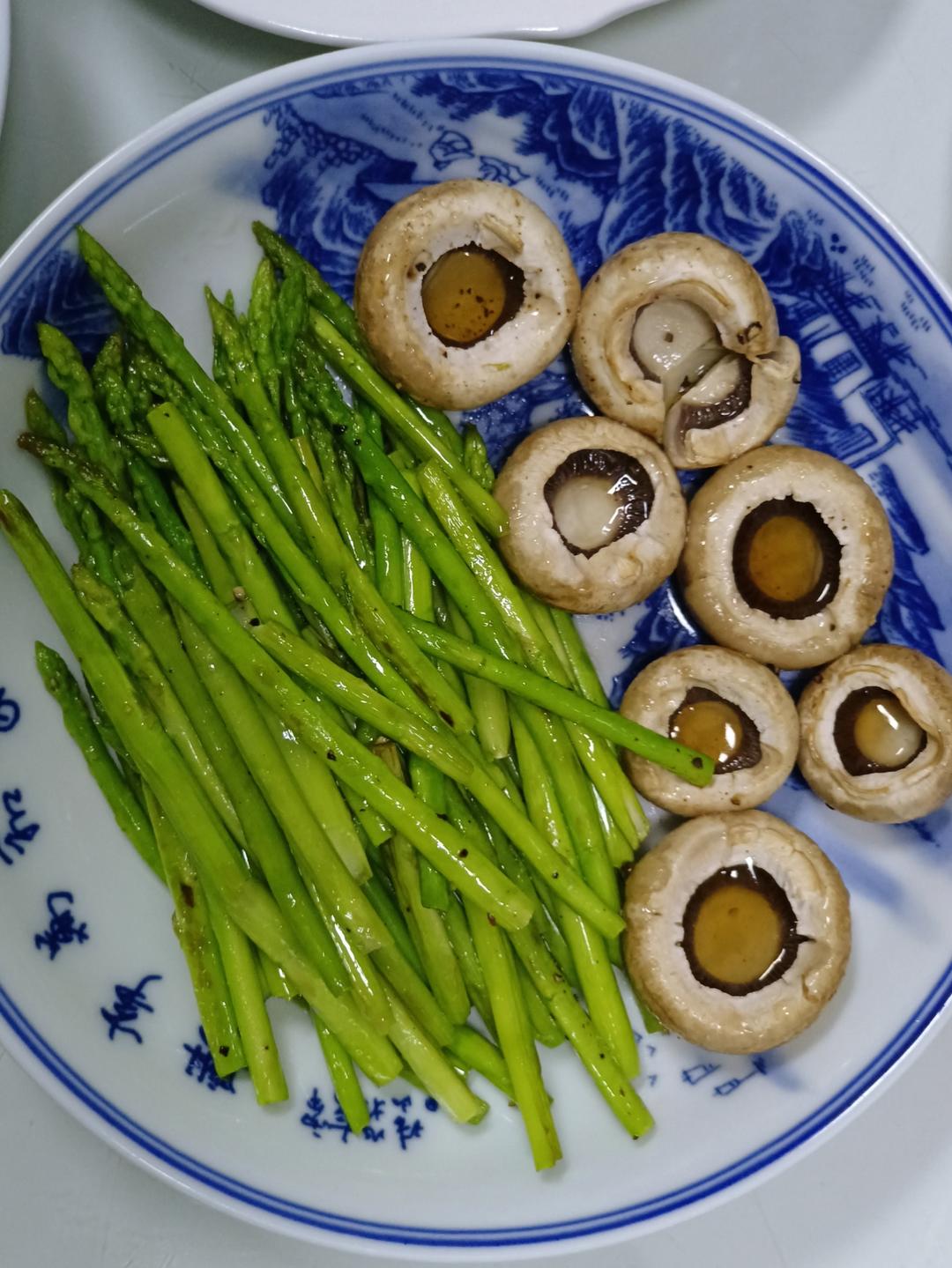 香煎芦笋口菇