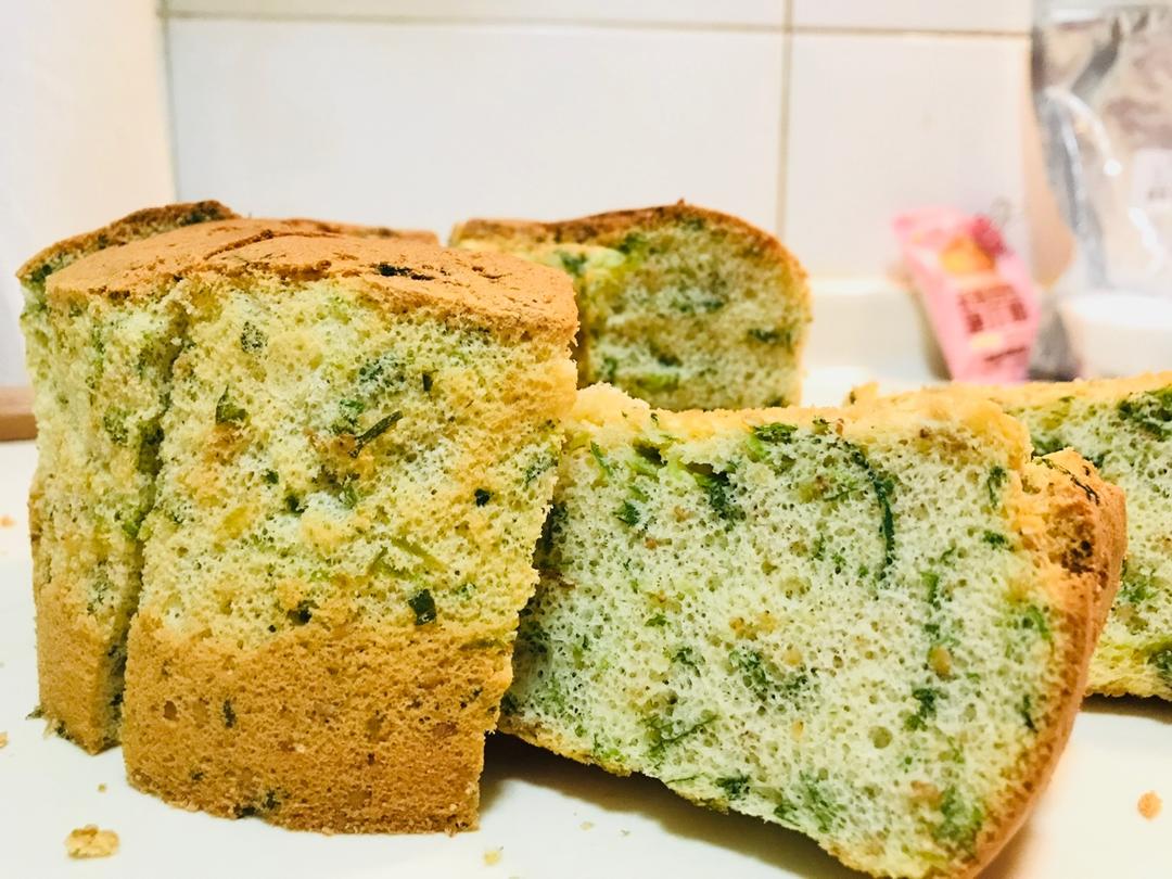 茼蒿芝麻戚风蛋糕(咸味戚风)