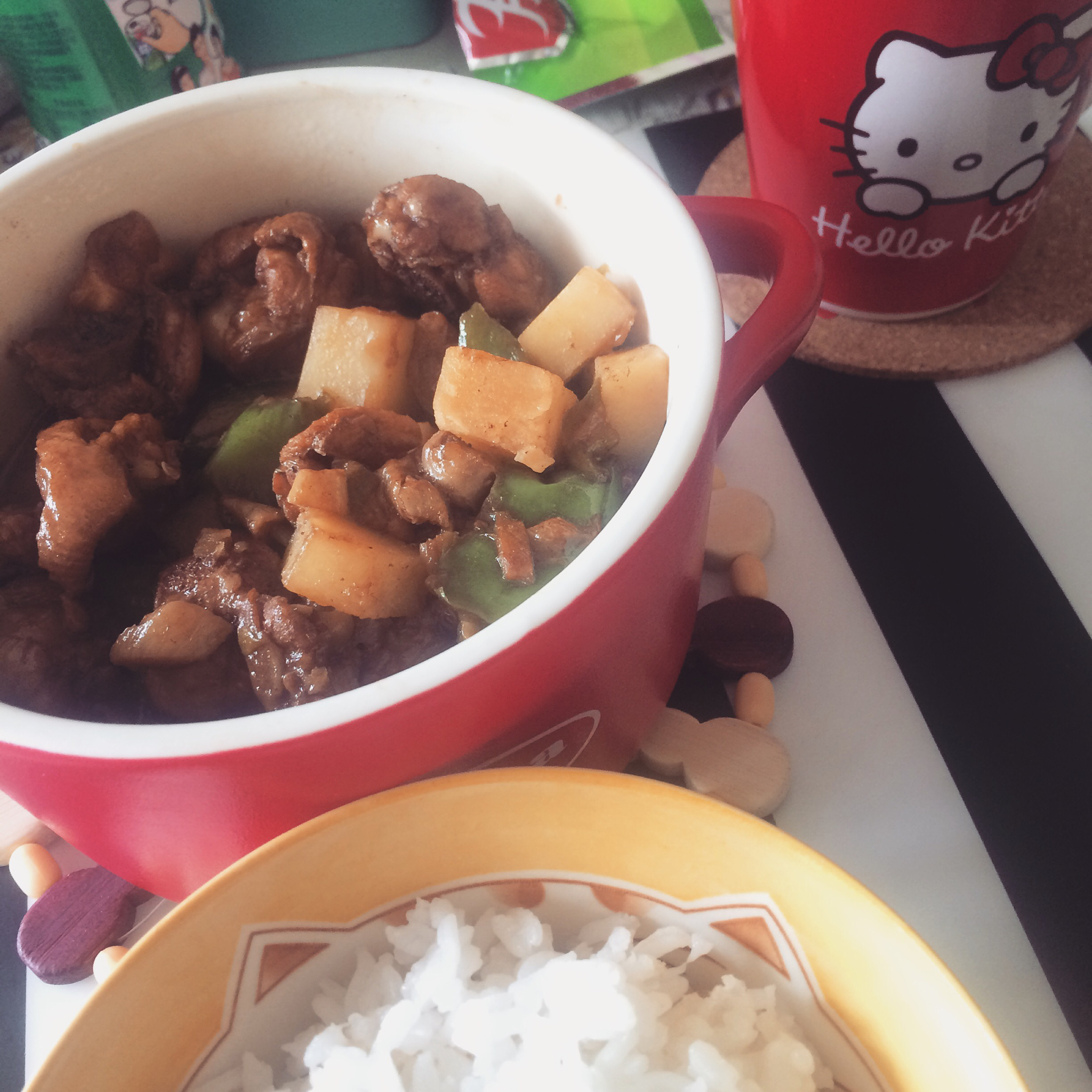 土豆焖鸡腿