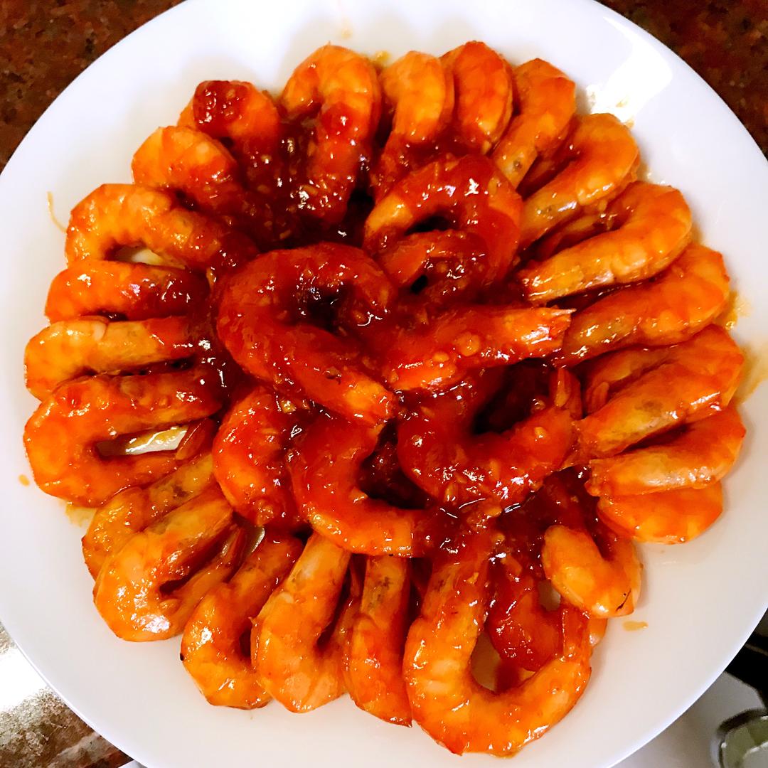 茄汁大虾的做法