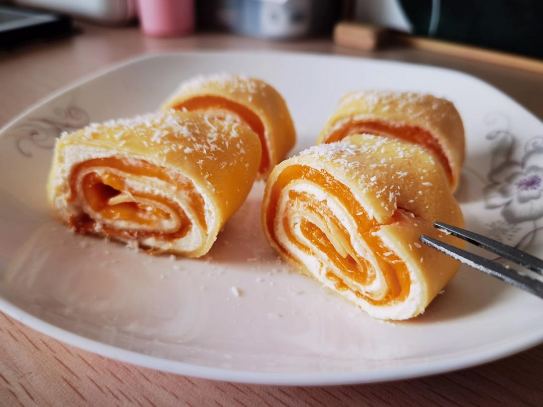 一次成功❗️平底锅就能做🍳巨好吃毛巾卷