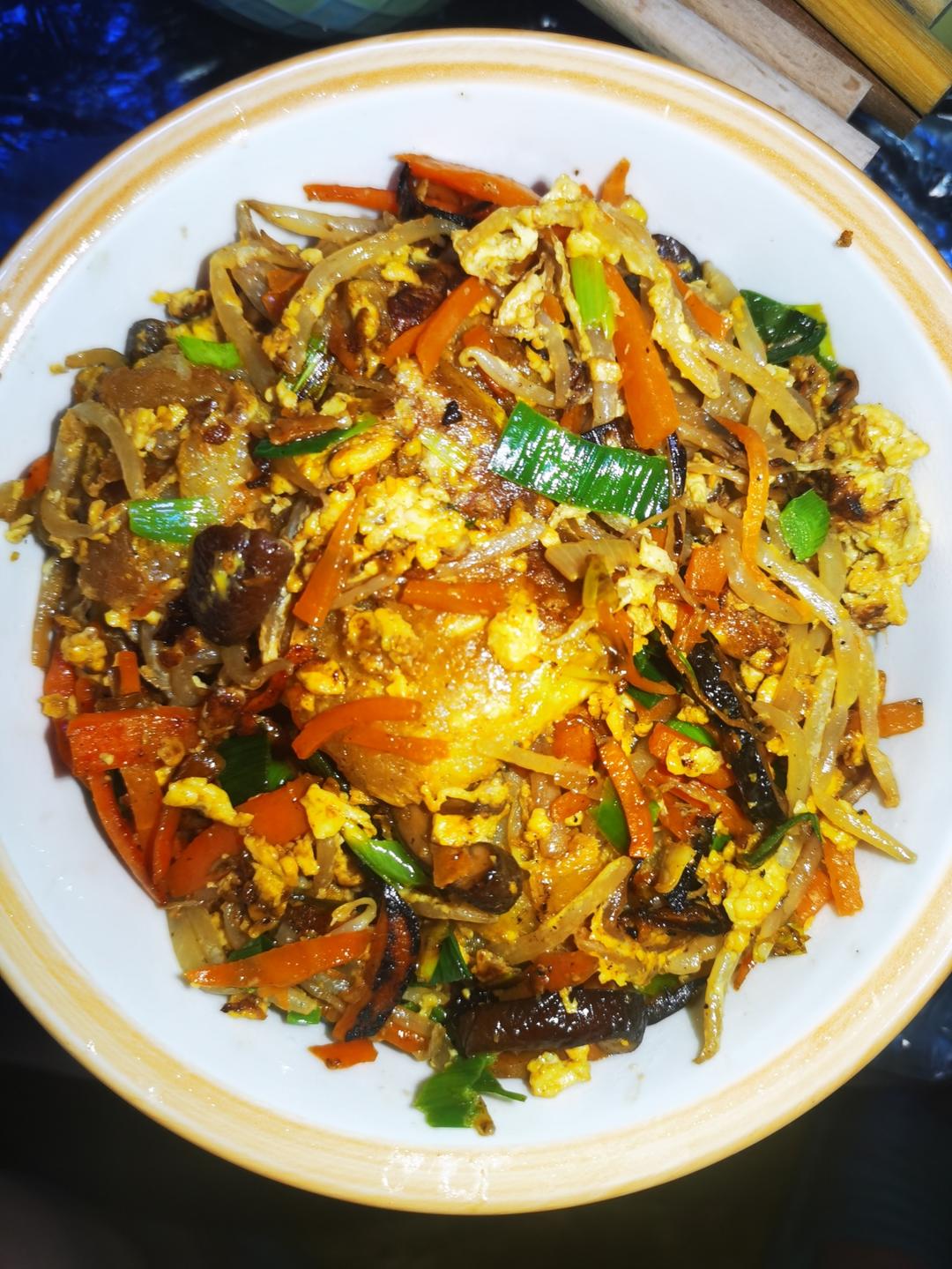 农家味-鸡蛋炒麻糍