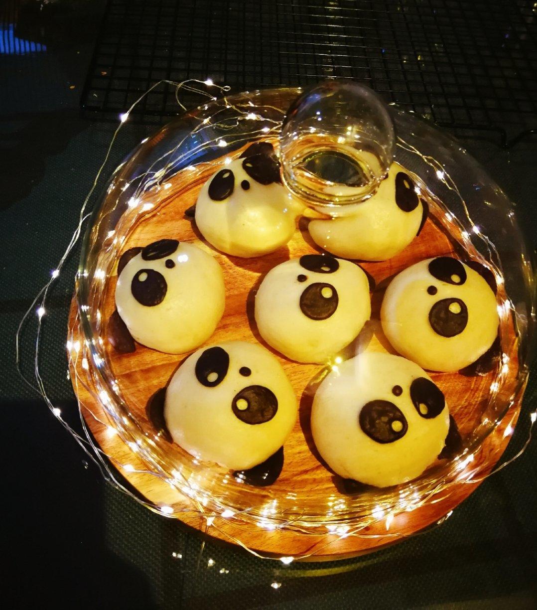 熊猫豆沙包&紫薯包