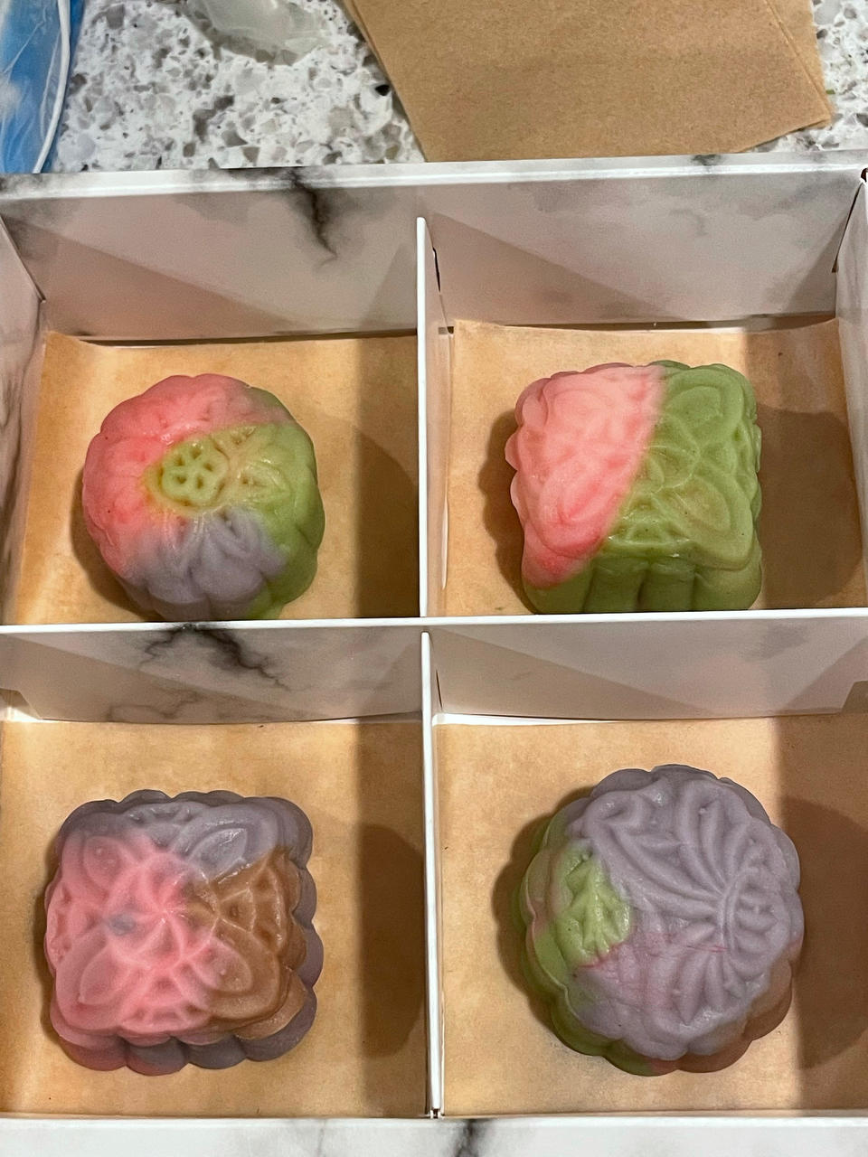 💛免蒸烤零失败奶黄冰皮月饼🥮一次学会五种口味