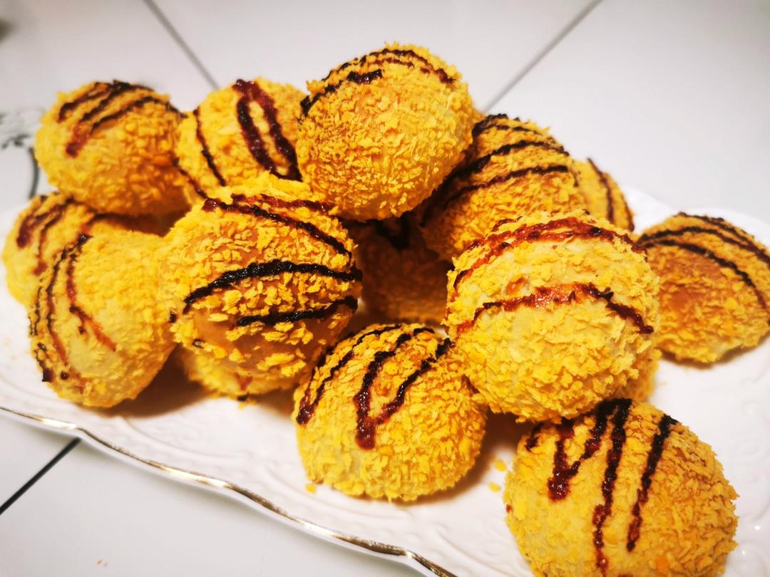 一口一个❗️巨好吃‼️「拉丝」黄金芝士肉松面包