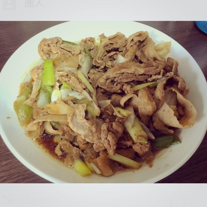 葱爆肉片