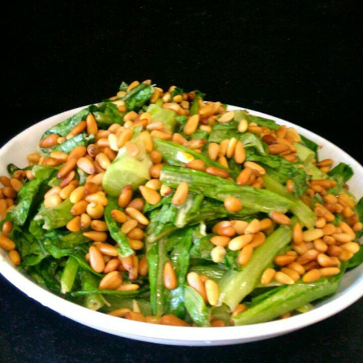 作品晚餐612016年9月28日#晚餐612016年9月28日#松仁油麦菜～麻酱