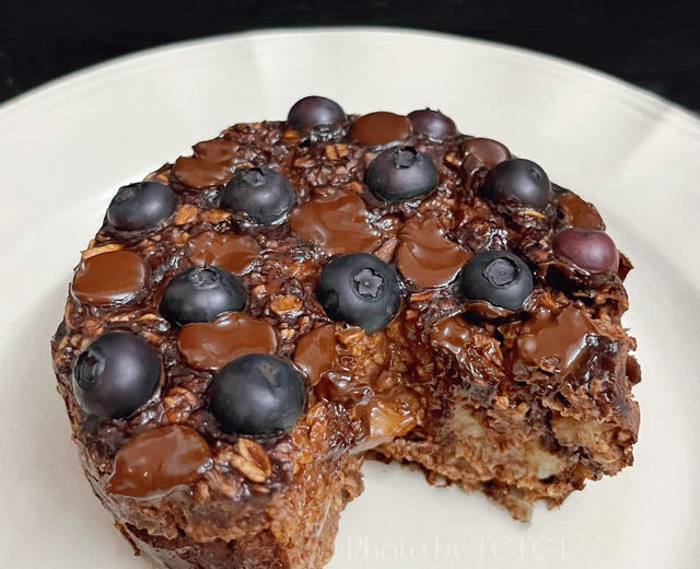 蓝莓燕麦蛋糕0糖油0面粉减脂期解馋甜品的做法