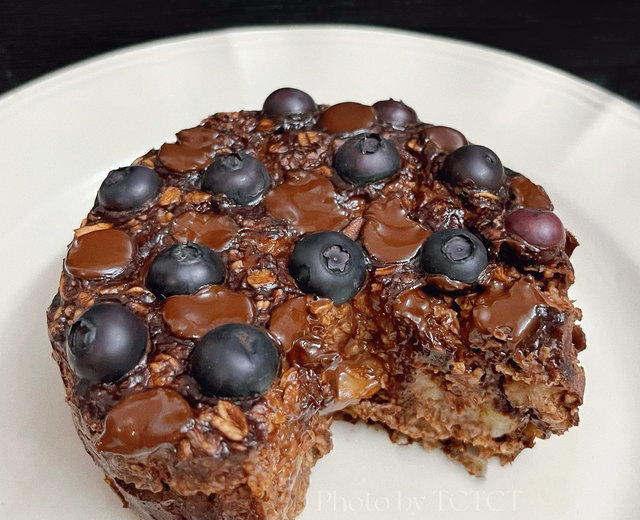 蓝莓燕麦蛋糕0糖油0面粉减脂期解馋甜品